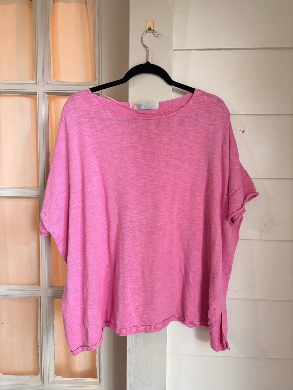 Free People FP Beach Pink Oversized Knit Top Size S